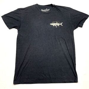 HOWLER BROS Graphic T Shirt Men M Dark Gray Shark Logo Spellout Short Sleeve